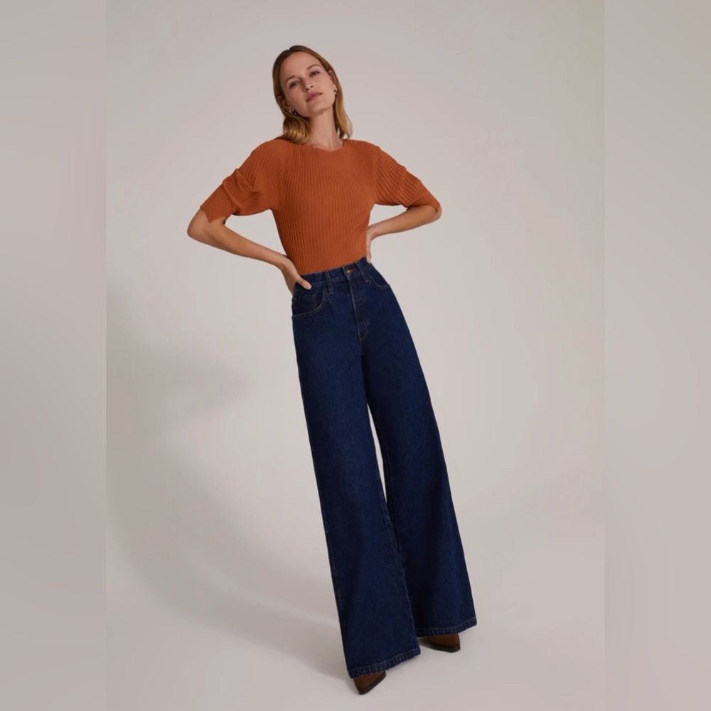 Favorite Daughter High Rise Blue Jeans - The Masha in Chastain color, size 25